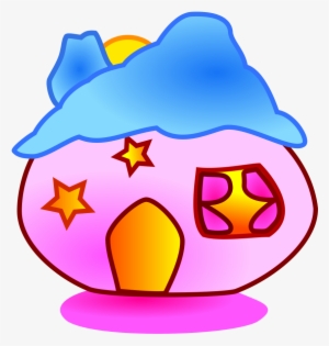 How To Set Use Pink Home Svg Vector - Round House Cartoon #4125161