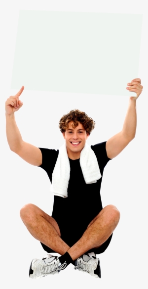 Men Holding Banner Royalty Free High Quality Png - Advertising #4126446