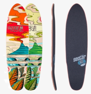 Sector 9 Lava Flow Artist Series Longboard Skateboard - Sector 9 Gavin Pro Complete - Blue #4127436