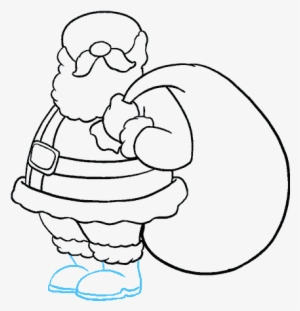 How To Draw Santa Claus - Line Art #4128189