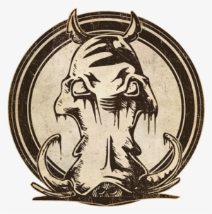 Distressed Wild Boar Stamp - Distressed Wild Boar Stamp Round Ornament #4128299