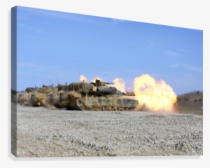 M1a1 Abrams Fire Their 120mm Smoothbore Cannon #4128667