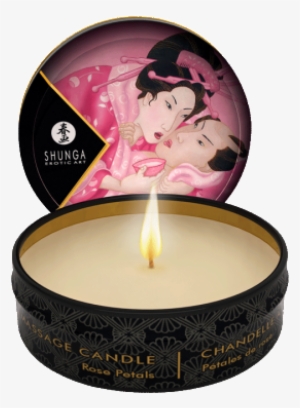 Shunga Massage Candle Rose Petals 1oz #4129770