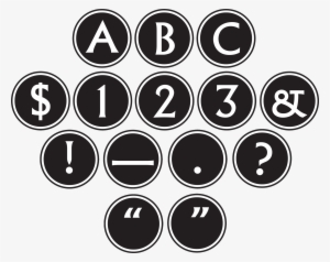Big Bold Black & White Circle Letters - Letters In Black Circle #4133812