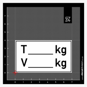 Tare Weight Sticker - Old English Number 6 #4133830