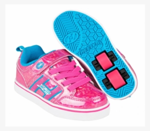 Bolt Plus Heelys Hot Pink Hologram / Neon Blue - Two Wheels Heelys With Lights #4134560