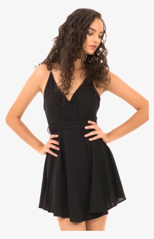 Vestido Cuello V Corto #4134615