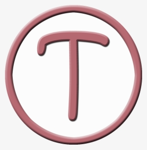 Free Rose Circle Capital Letter T Png Digital Scrapbook - Letter #4135138