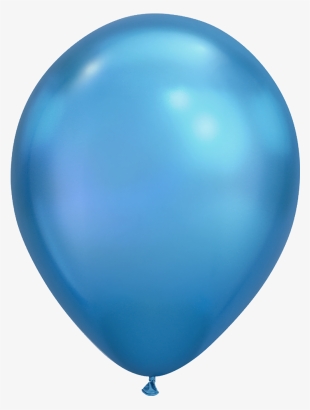 Chrome Blue - Single Blue Balloon Png #4135330