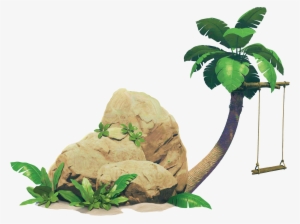 Palmrockswing Hr - Tree Swing Png Transparent #4135453