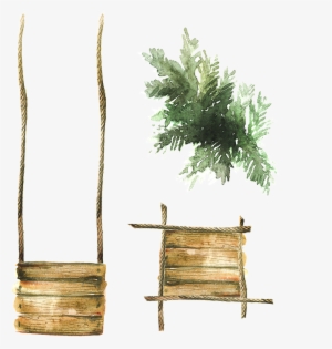 Painted Flowers And Plants Hd Png - Placa De Madeira Com Planta Png #4136060