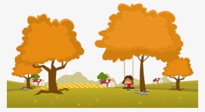 Banner Free Stock Adobe Illustrator Illustration Design - Пейзаж Осень Вектор #4136109