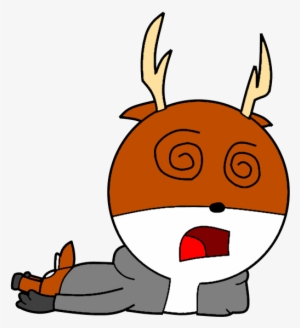 Logan The Deer Lying With Swirl Eyes - Deer #4136511