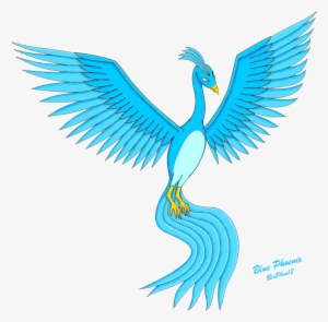 Blue Phoenix Png Image - Phoenix Bird Wing Png #4136512
