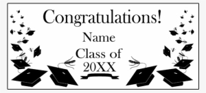 Click For Larger Picture Of Personalized Black Mortarboard - Burgundy Mortarboard Grad Door Banner #4136875