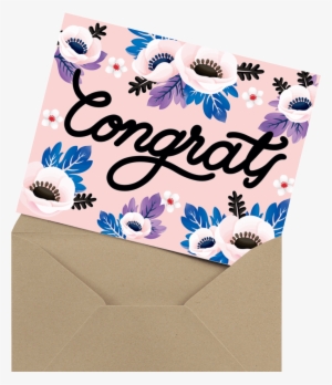 Stunning Pink Congrats Greeting Card - Greeting Card #4137109