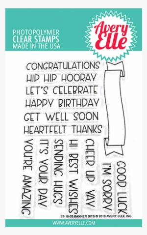 Ae Banner Bits - Avery Elle Clear Stamps - Wood You? #4137220