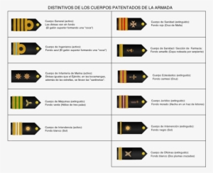 Distintivos De Los Cuerpos Patentados De La Armada - Galones De La Armada Española #4137701