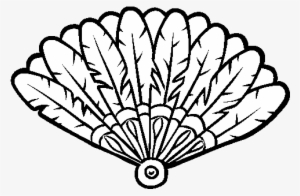 Dibujo De Abanico De Plumas Para Colorear - Hand Fan Coloring Page #4138080