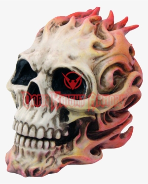 Blazing Fire Skull Cc9705 From Dark Knight Armoury - Flaming Skull Ornament #4138134