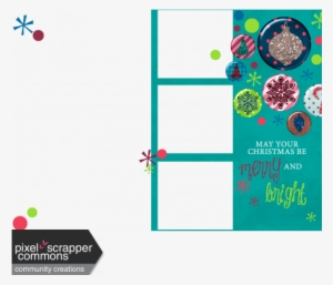 Photo Christmas Card Template Merry & Bright - Circle #4138324