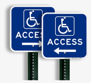 Access Left Arrow Directional Signs - Handicapped Sign #4138992