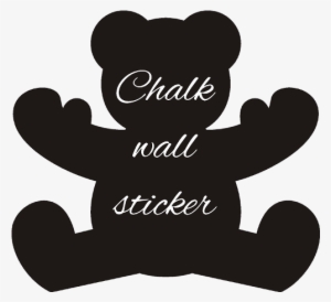 Teddy Bear Shape Chalkboard Sticker Wall Art #4139468