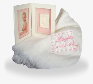Blanket And A Keepsake Frame For A Baby Girl Personalized #4139581