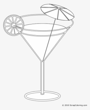 Margarita Glass Coloring Pages 2 By Jeremiah - Cocktail Drawing Black Background #4140116