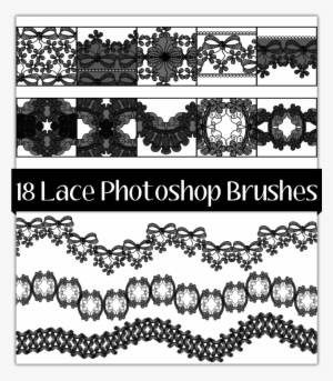Photoshop Bow And Flower Lace Brushes - Lace Flower Brush Photoshop #4141062