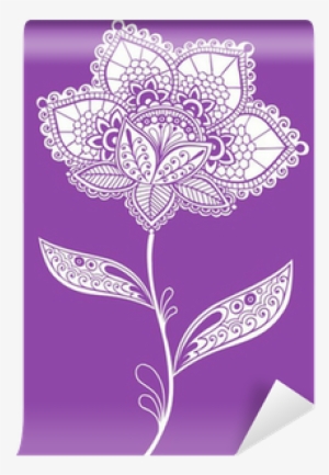 Lace Henna Flower Design Element Wall Mural • Pixers® - Henna Flower Designs #4141191