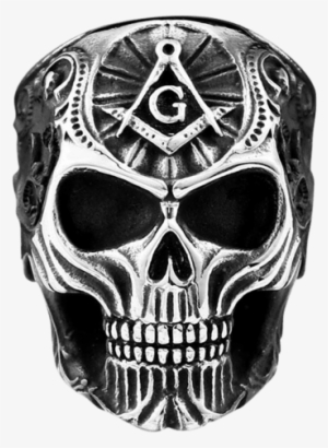 Badass Jewelry Jewellery Masonic Biker Skull Ring - Ring #4141595