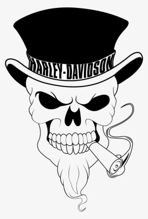 Ssckull Clipart Harley - Skull Harley Davidson Logo #4141621