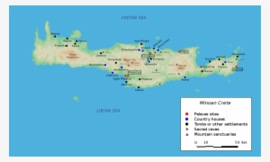 Map Of Minoan Crete Clipart Phaistos Knossos Ancient - Minoan Map #4142035