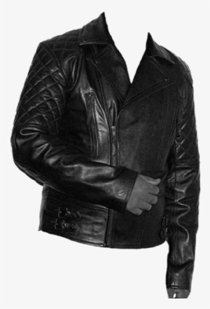 Men's Black Classic Diamond Biker Motorcycle Quilted - Motorcycle #4142057