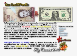 Bolivar Fuerte Vs Dolar Fiduciario - Dollar Bill #4142259