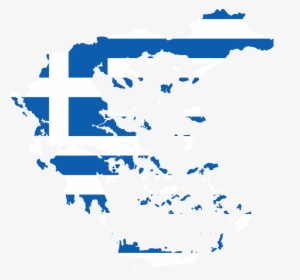 Flag Map Of Greece - Greece Map #4142288