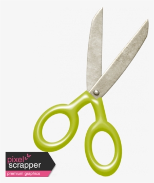 School Fun - Green Scissors - Digital Scrapbooking #4142949