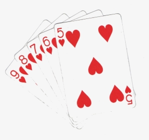 Straight Flush - 5 Of Hearts Playing Card #4143053