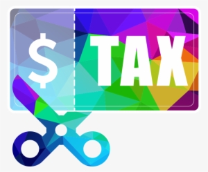 Icon Of Scissors Cutting Tax Dollar - Graphic Design #4143292