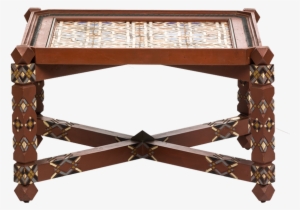 Pretty Table Whose Tray Is Zellige Andalusian Recupere - Moroccan Riad #4143317