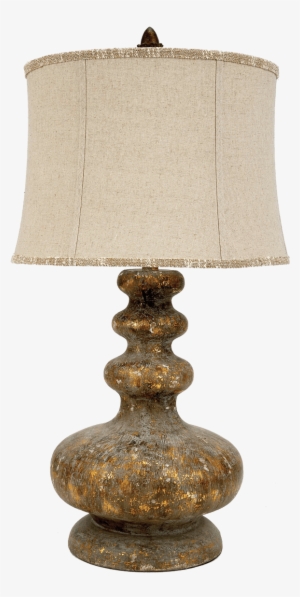 Antique Multi-tier Table Lamp With Beige Drum Shade #4143480