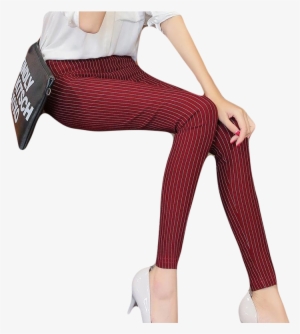 Women Vertical Striped Pants - New Fashion Women Vertical Striped Pants Female Pencil #4144304