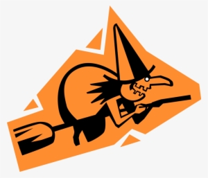 Vector Illustration Of Halloween Sorceress Witch Flying #4145945
