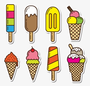 Sorvete De Cor Dos Desenhos Animados Sorvete Elemento - Ice Cream #4146410