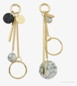 Cheap Women Earring Asymmetric Circle Ball Disc Bar #4146551