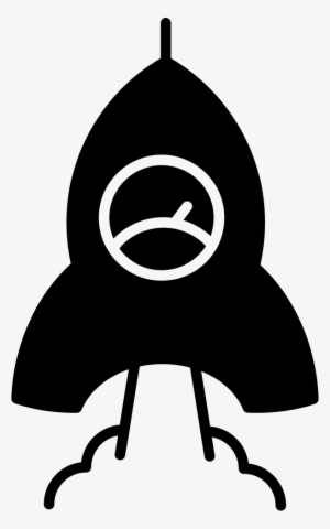 Space Ship Silhouette With Speedometer Launching Comments - Spacecraft #4146575
