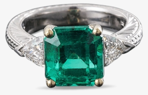 Colombian Emerald And Diamond Ring, - Ring #4147263