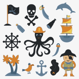 Kit De Vinilos Infantiles Aventuras En El Barco Pirata - Octopus Ship Png #4147458