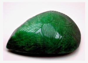 1419 Carat Natural Emerald, Beautiful Carved Pear Shaped - Gemstone #4148072